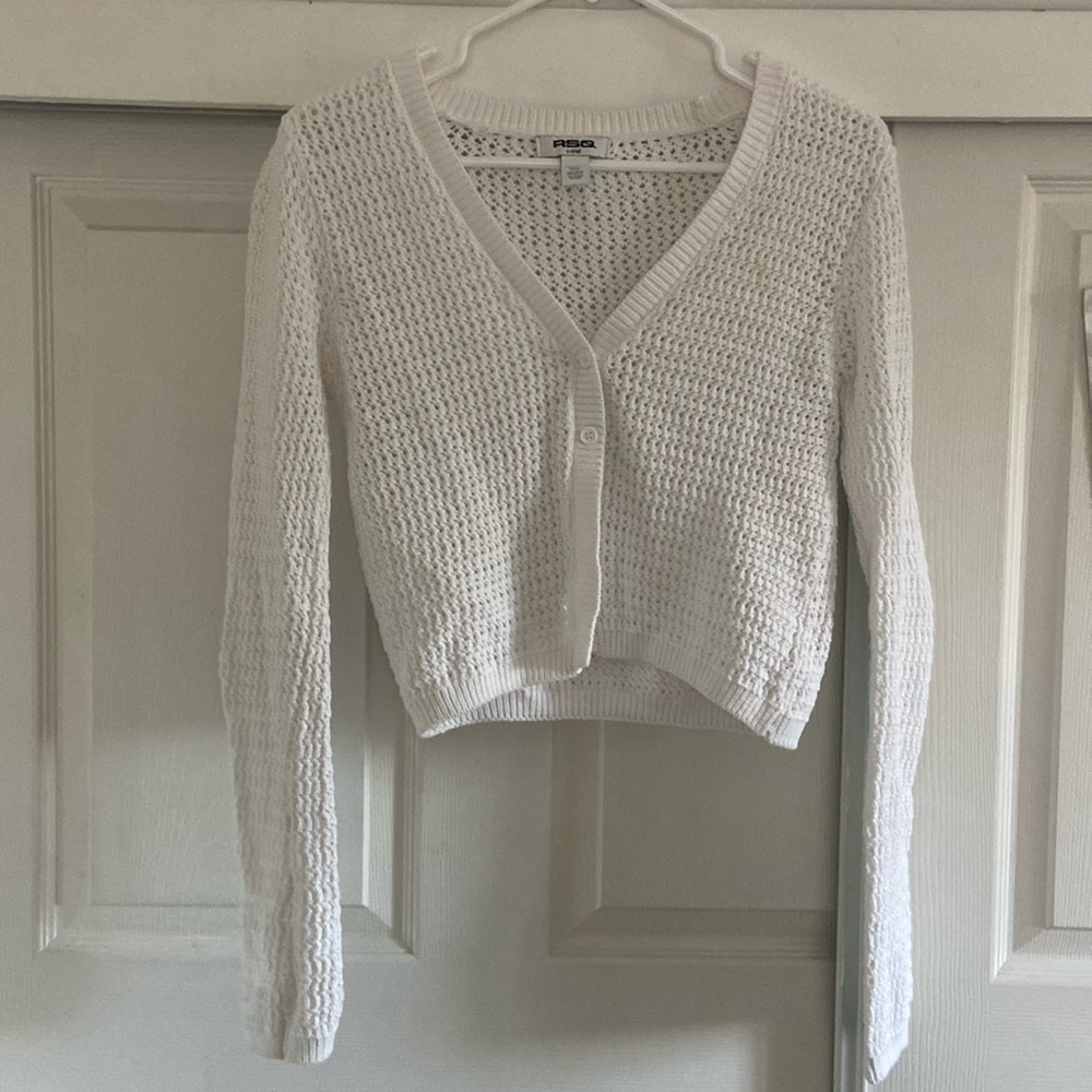 Knit white sweater